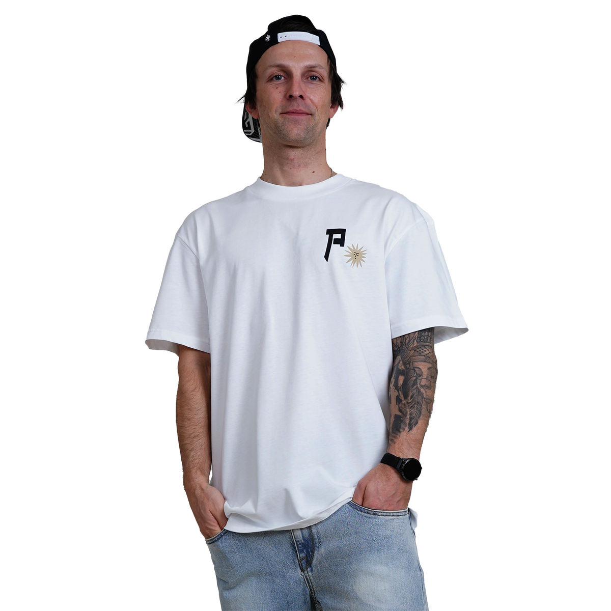 Snaphlower Tee - Phieres - Bright White - T-Shirt