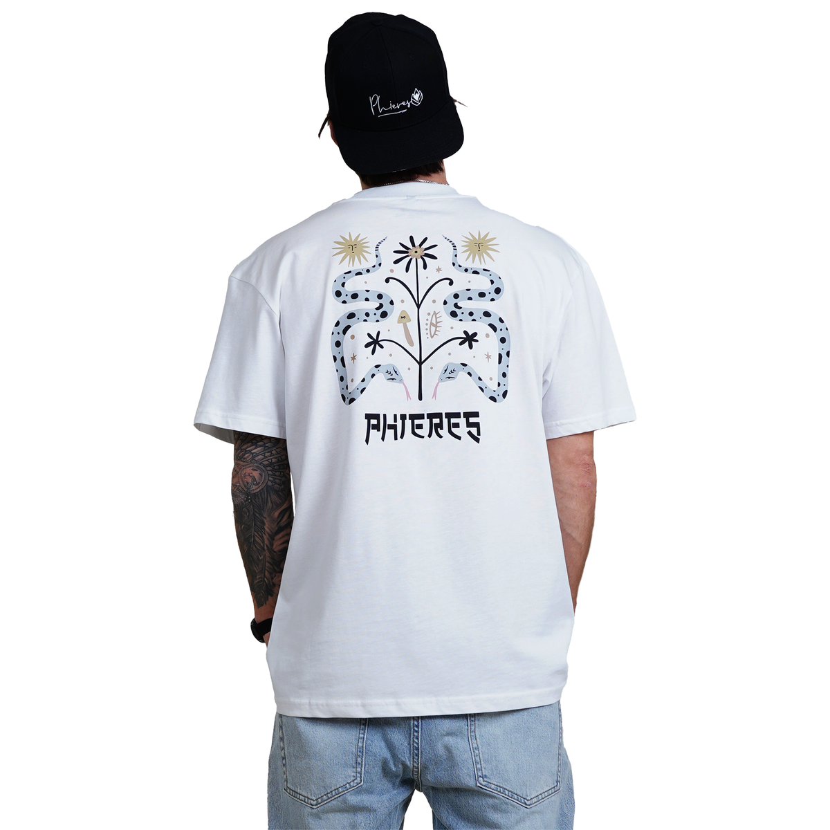 Snaphlower Tee - Phieres - Bright White - T-Shirt