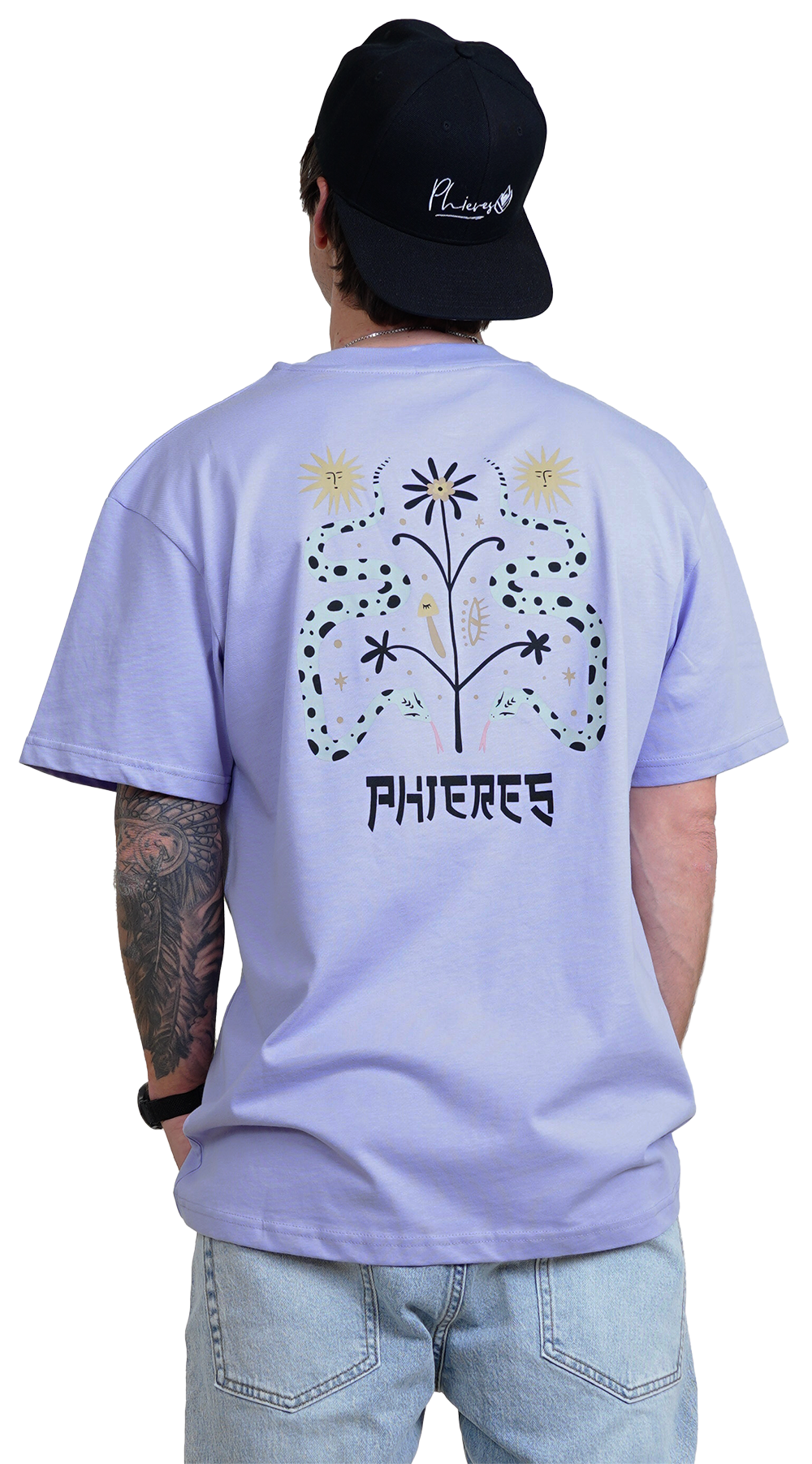 Snaphlower Tee - Phieres - Lavender - T-Shirt