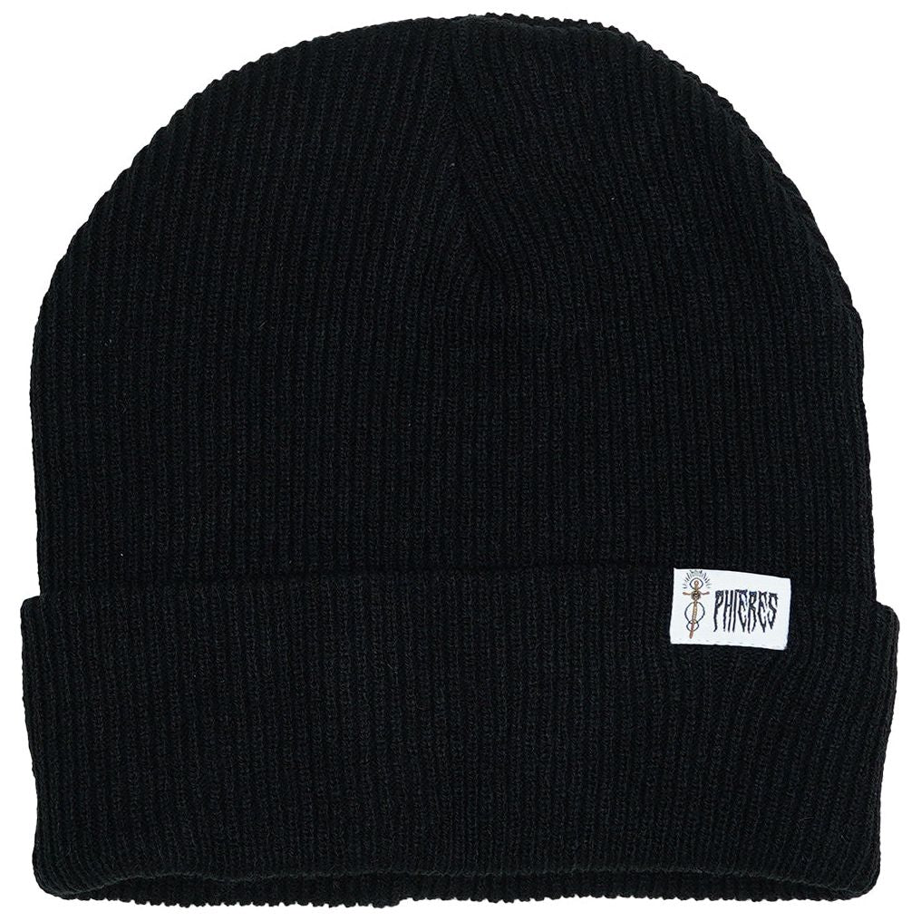 Metal Script Beanie - Phieres - Black - Beanie