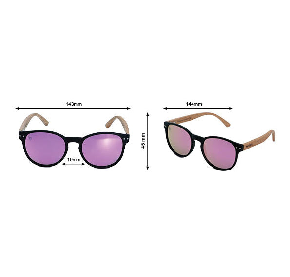 Phainted in Peace-Phieres-Black Pink Mirror Polarized-Sonnenbrille