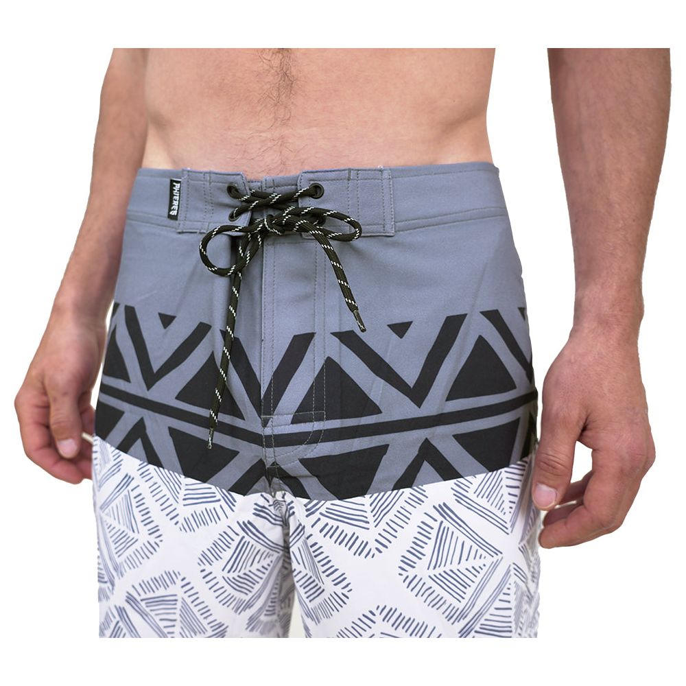 Phitewater-Phieres-Dark White Pattern-Boardshorts