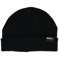 Peace Script Beanie I Black-Phieres