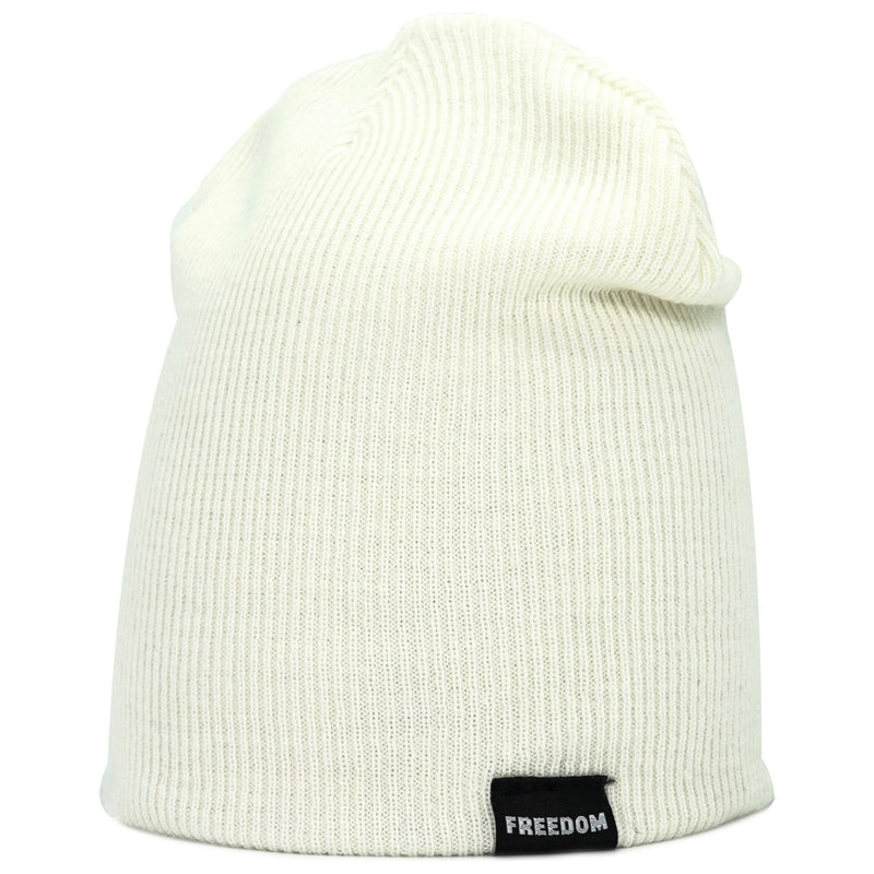 Peace Script Beanie I White-Phieres