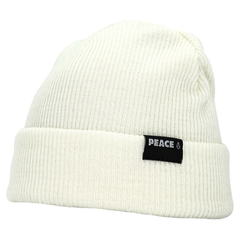 Peace Script Beanie I White-Phieres