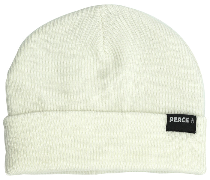 Peace Script Beanie I White-Phieres