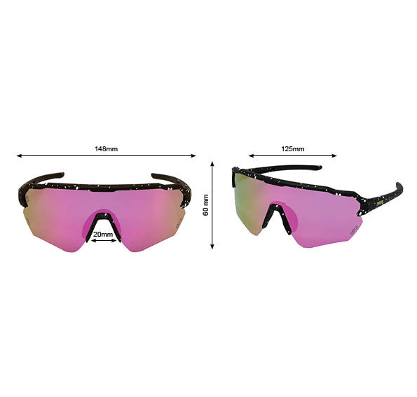 Sportbrille sandgraiph ltd sportsonnenbrille | mtt blk white splatter /cherry pink