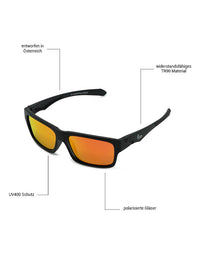 Archerph - Phieres - Matt Black-Red Mirro - Sonnenbrille