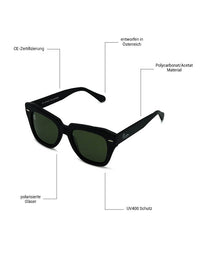 Instinctiph - Phieres - Matte Black-G15 Pola - Sonnenbrille