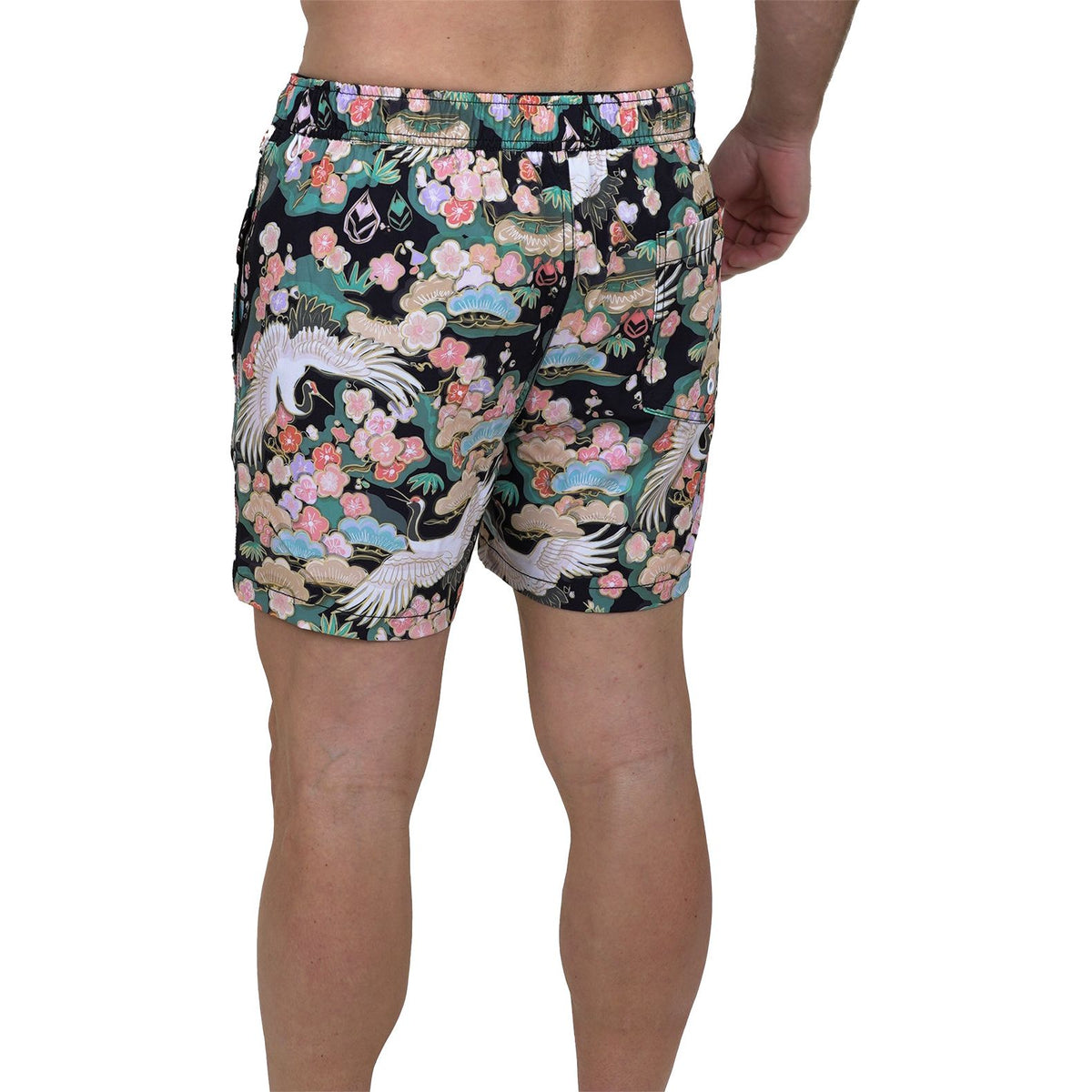 Phimsey Beach - Phieres - Kranich Print - Swimshort Men