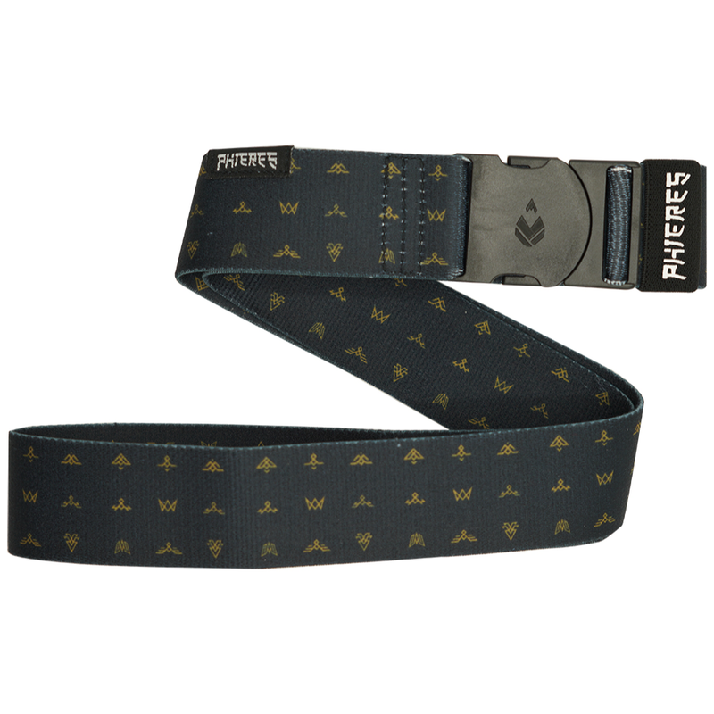 Dadsphelt Elastic Gürtel I Black Gold Pattern-Phieres