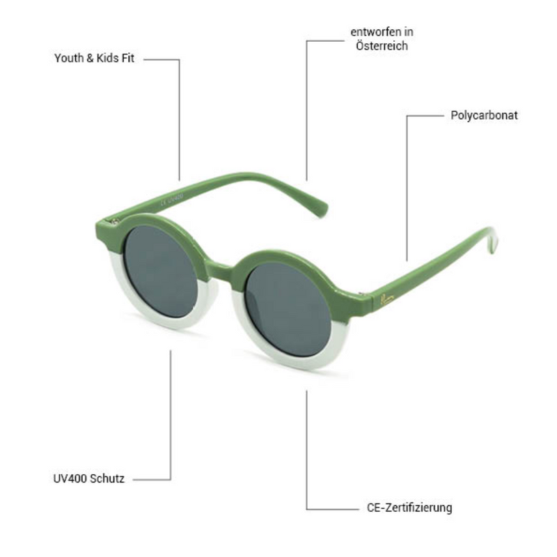 Sonnenbrille phounded | green/white