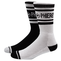 Douphle Socks 2 Pack I White/Black-Phieres