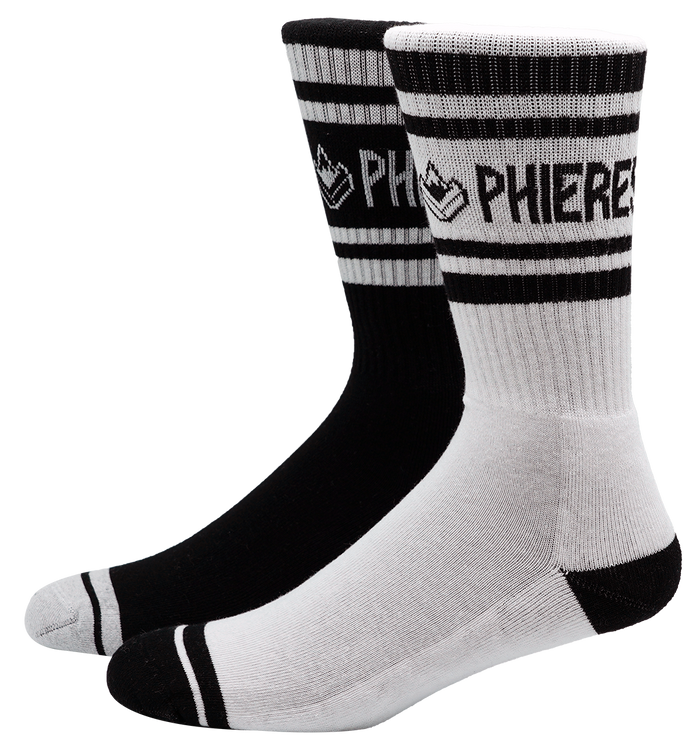 Doubleph Sock - Phieres - White Black - Socken