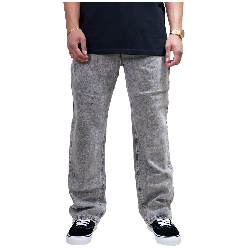 Sadphings - Phieres - Grey Stone Washed - Baggy Fit Jeans