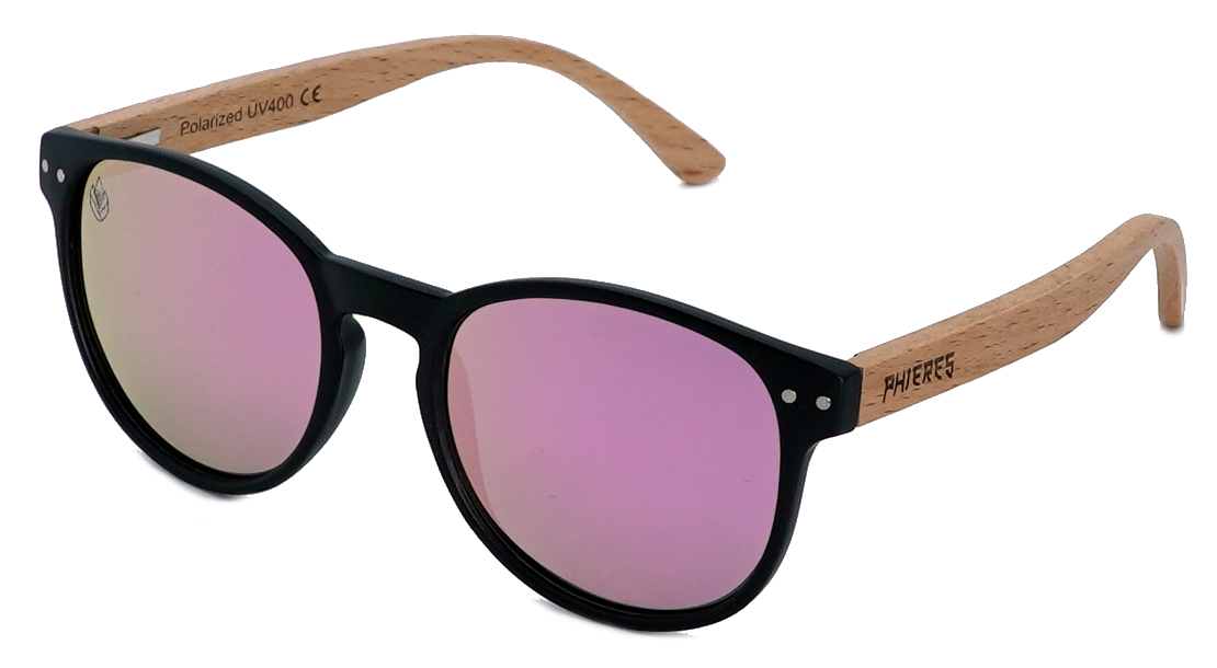 Phainted in Peace-Phieres-Black Pink Mirror Polarized-Sonnenbrille