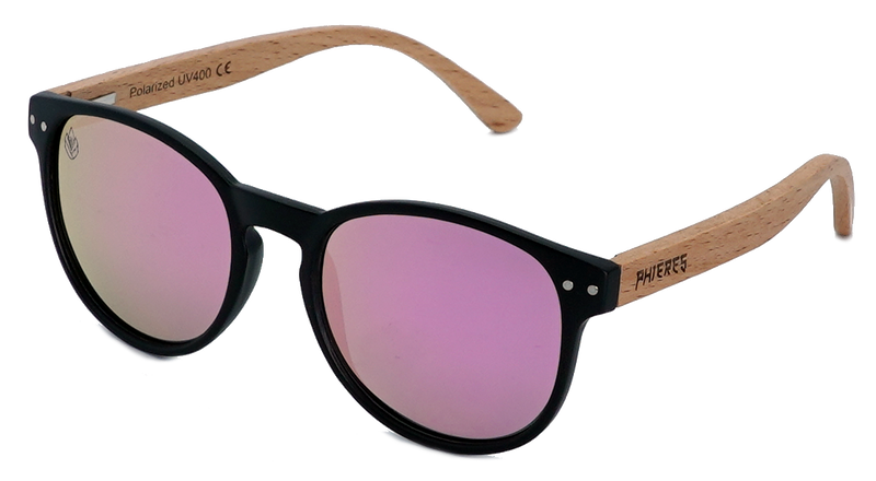 Phainted in Peace-Phieres-Black Pink Mirror Polarized-Sonnenbrille