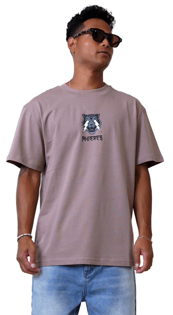 Burniph Tee - Phieres - Taupe Gray - T-Shirt