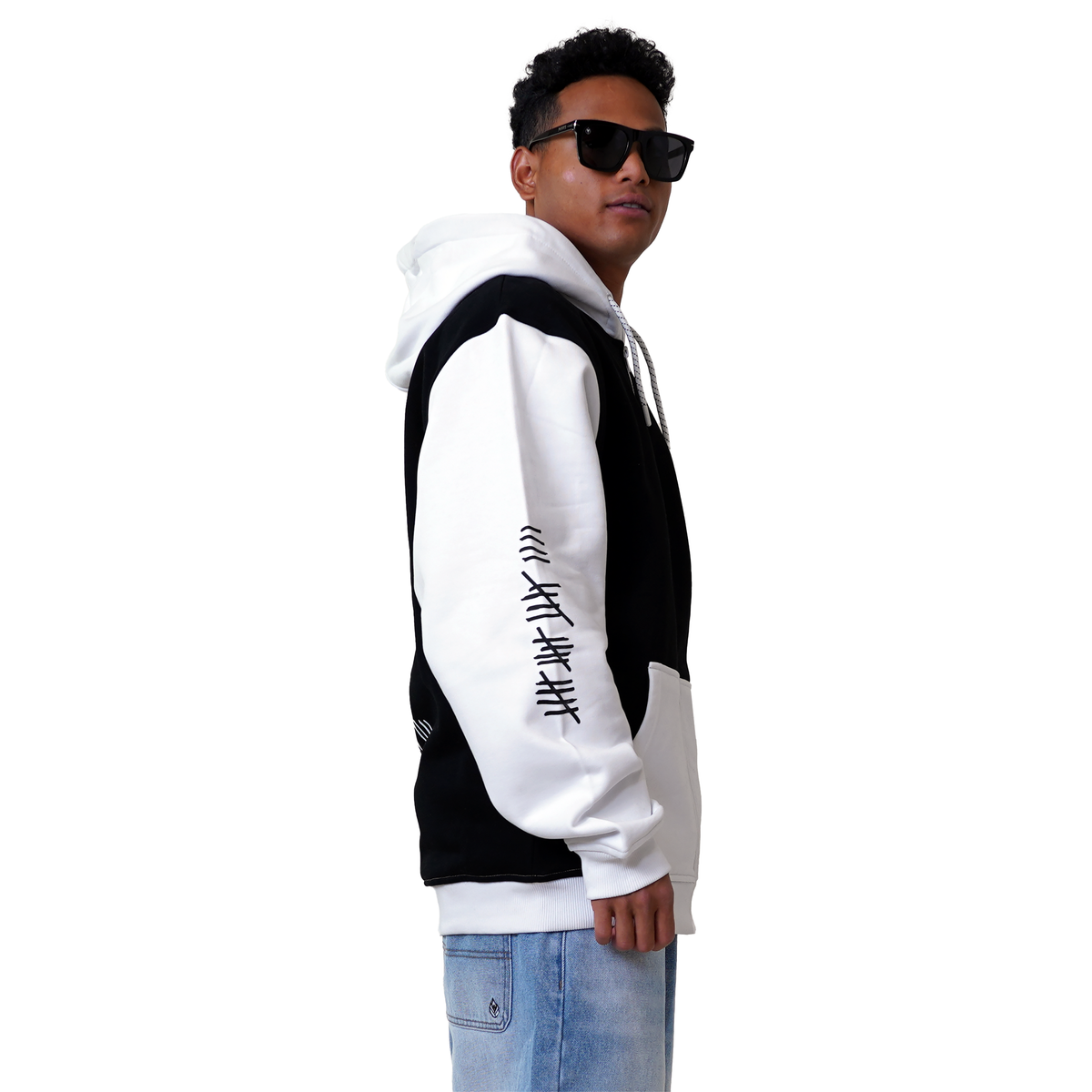 P Since 19 Hood - Phieres - Black White - Zip Hoodie