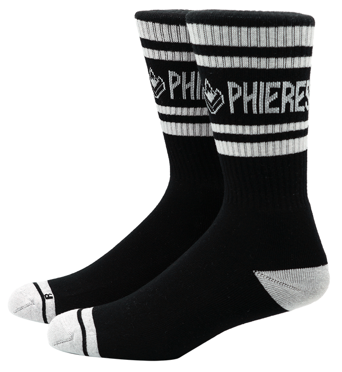 Douphle Socks 2 Pack I White/Black-Phieres