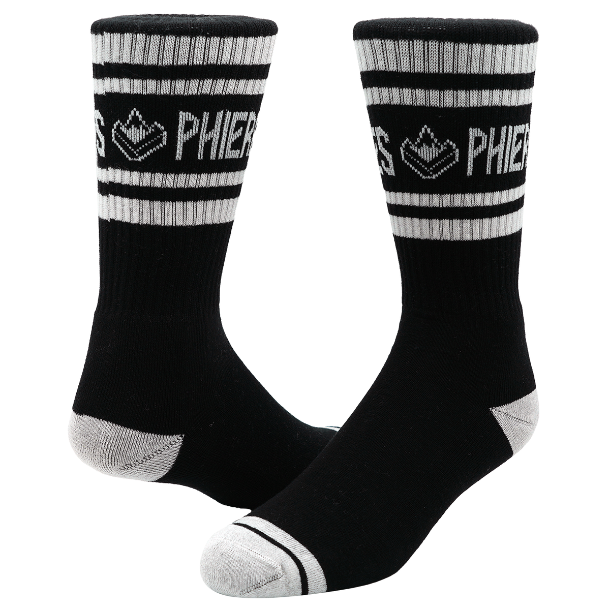 Douphle Socks 2 Pack I White/Black-Phieres