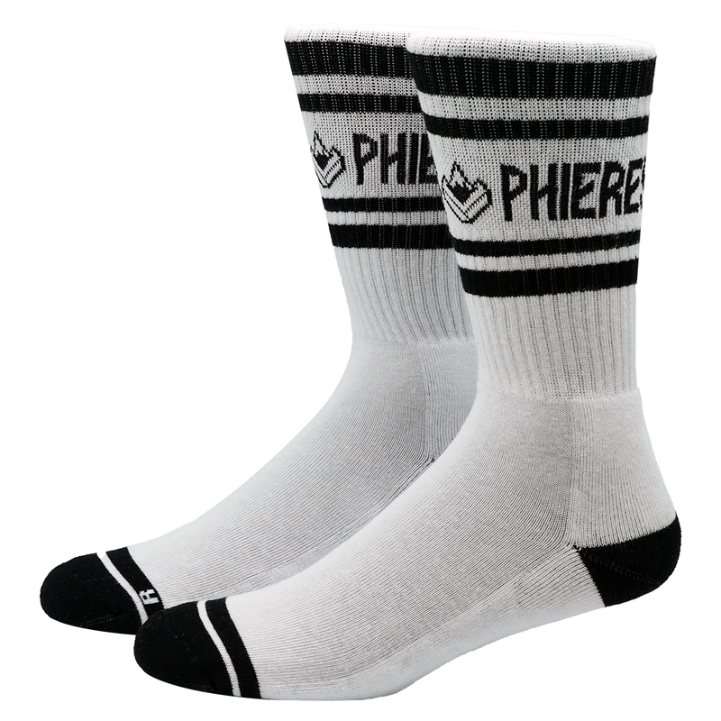 Douphle Socks 2 Pack I White/Black-Phieres