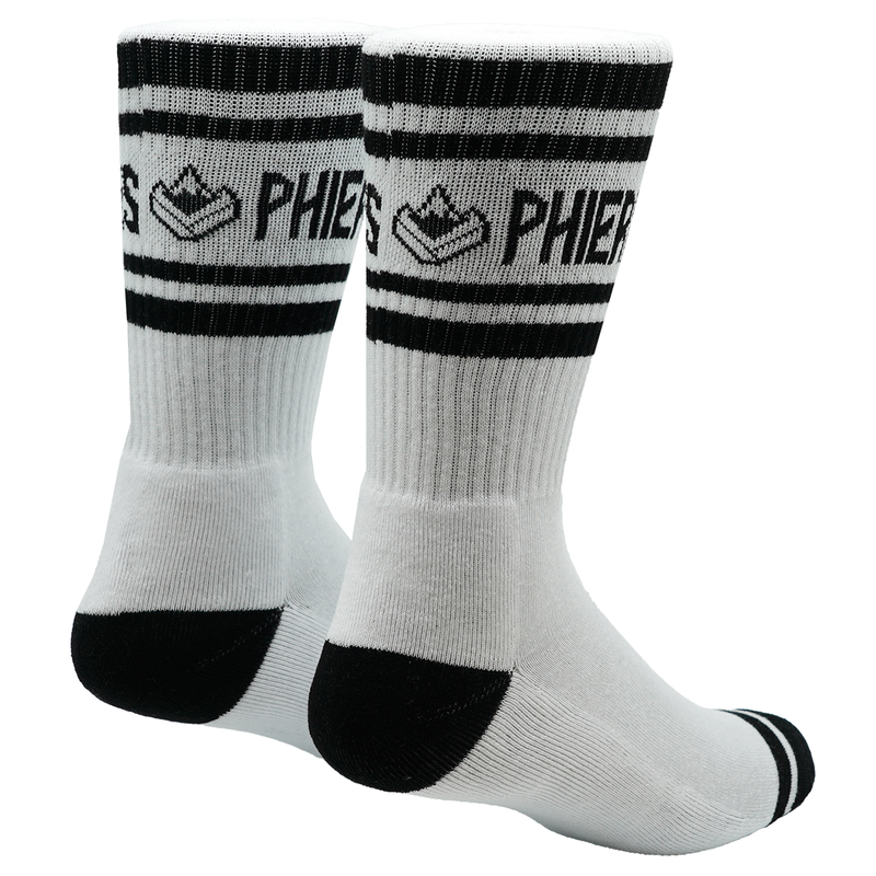 Douphle Socks 2 Pack I White/Black-Phieres