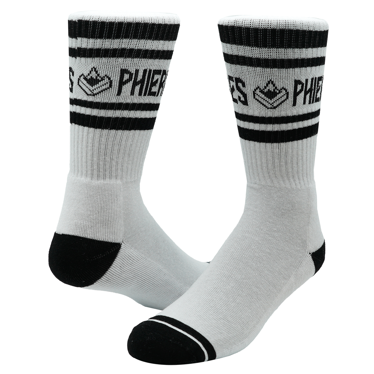 Douphle Socks 2 Pack I White/Black-Phieres